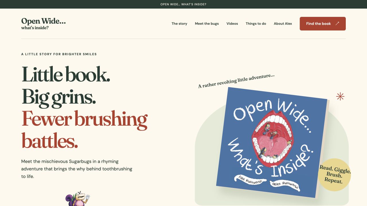Open Wide…What’s Inside? website screenshot